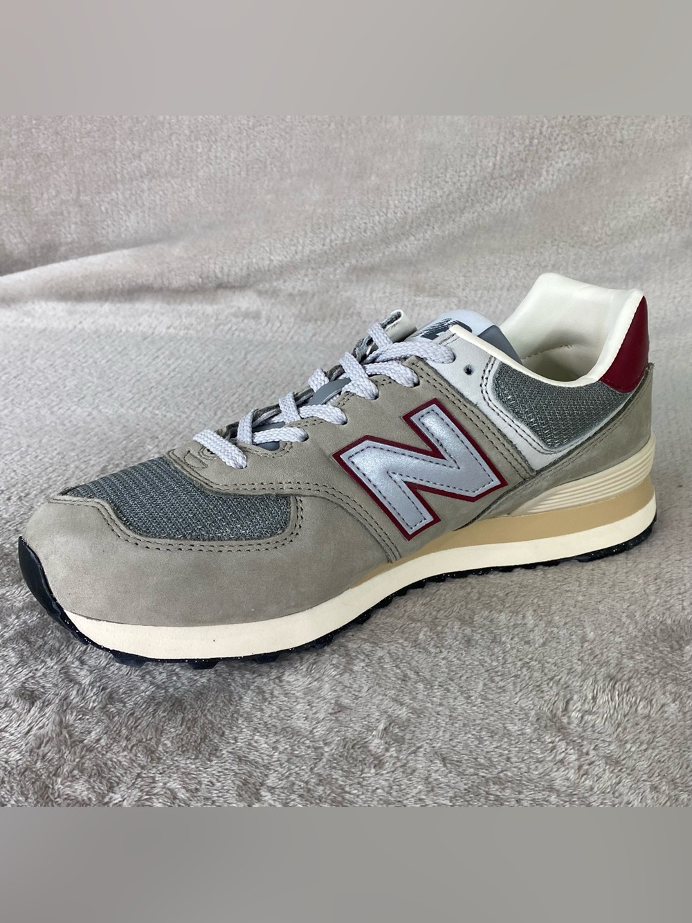 New Balance 574 U574SKB Mens Size 9 Brown Gray Leather Running Shoes NEW - Picture 6 of 10